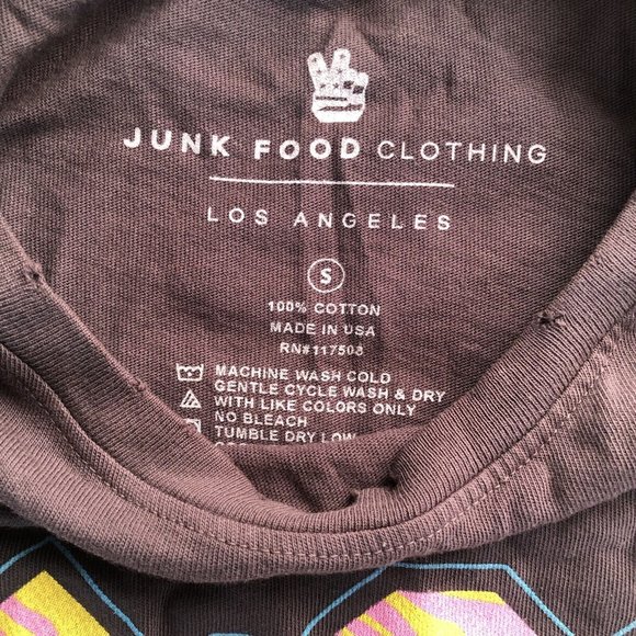 Junk Food AC/DC Neon Zebra Vintage Tee Meteorite & Pigment Black - Picture 6 of 8